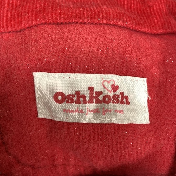 Vintage red sparkle corduroy embroidered flower overalls 9m - Picture 8 of 10